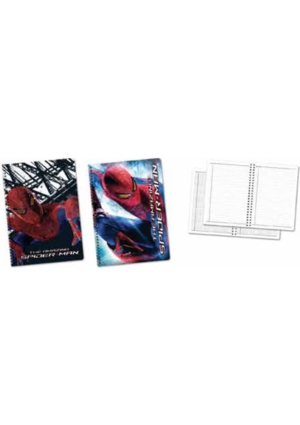 A-5 Holoramlı Spiderman Hazır Defter Kabı 25 Li (1 Paket 25 Adet)