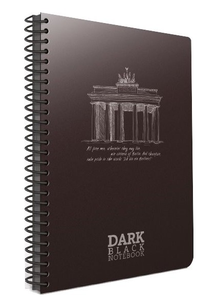 Dark Siyah Defter A-4 Spiralli Pp Kapak 50-0 3-2672000-2011