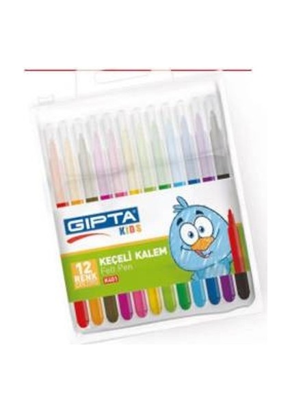 Fırça Uçlu Keçe Uç Kalem 12 Renk 4-K415100-5001