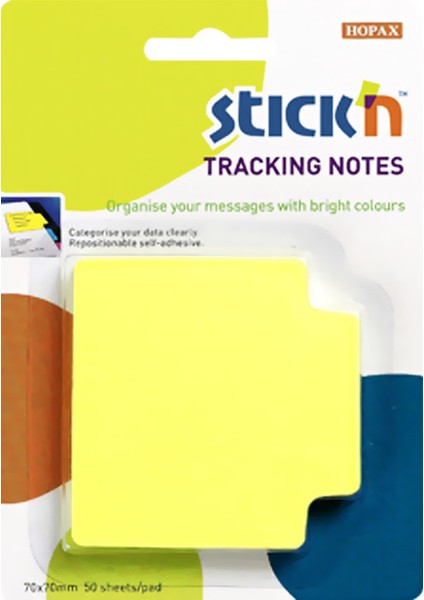 Hopax Stickn Yapışkanlı Not Kağıdı 70X70 Mm Neon Sarı 50 Yaprak 4-2147800-5001