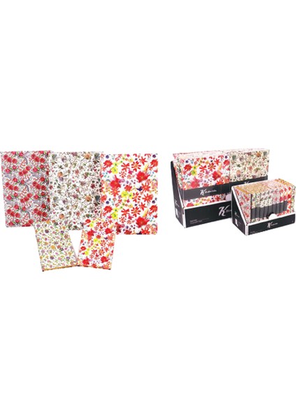 Keskin Bloknot Floral Soft 9X14 Cm 96 Yaprak Çizgili 147924-99