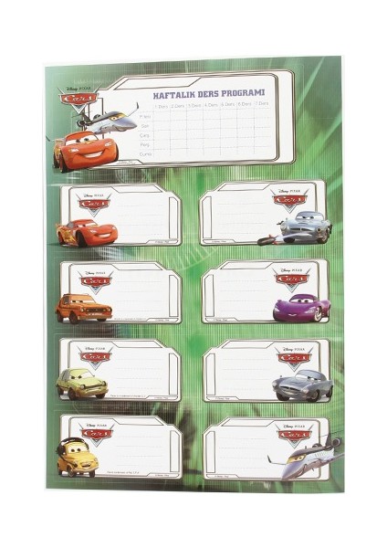 Keskin Cars Ders Programı Okul Etiketli 3 Lü 220130-33