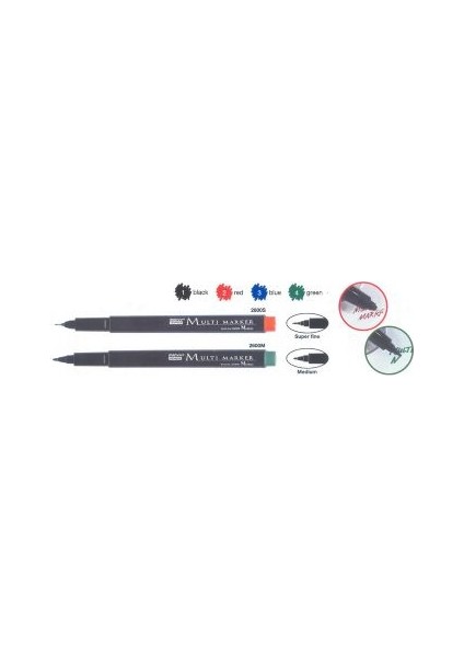 Marvy Asetat Kalemi Ohp M Uç Siyah 12 Li 2600M-1 (1 Paket 12 Adet)