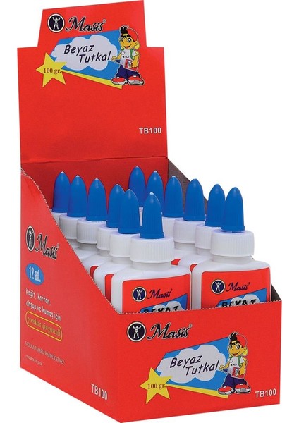Masis Beyaz Tutkal 100 Gr 12 Li Tb100 (1 Paket 12 Adet)