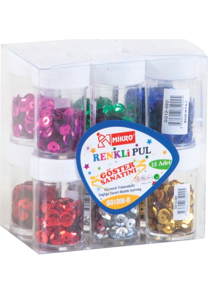 Mikro Pul Yuvarlak Gg-1208D 12 Li (1 Paket 12 Adet)