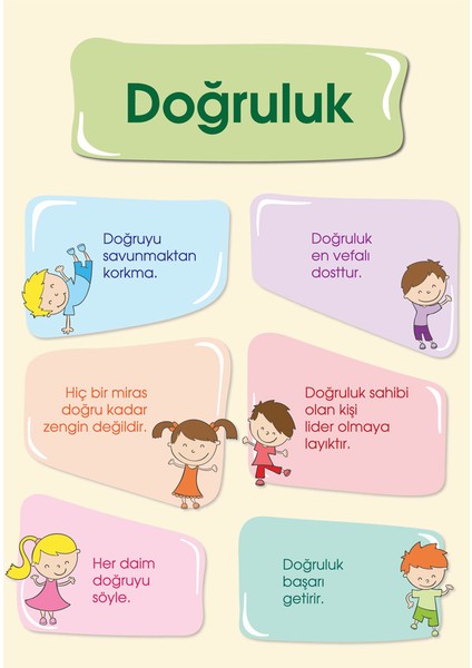 Değerler Eğitimi Afişi Doğruluk