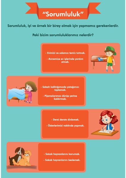 Değerler Eğitimi Afişi Sorumluluk