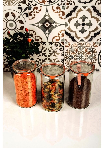 Weck 1590 ml Silindir Kavanoz Set (3 Adet) 974