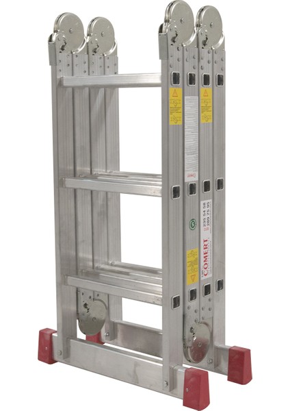 4 Kırmalı 3 Basamaklı Kırmalı Akrobat Merdiven