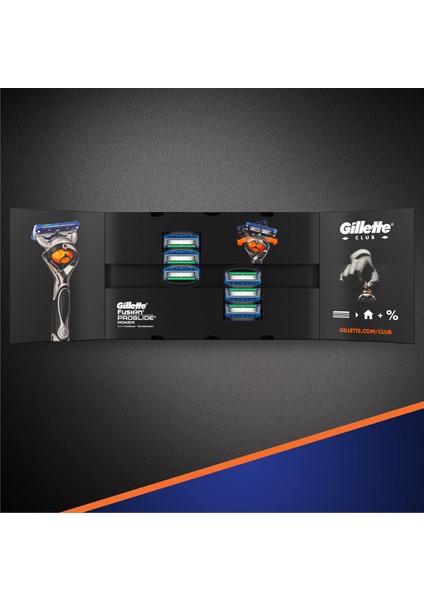 Fusion ProGlide Power 8'li Karton Paketi Yedek Tıraş Bıçağı + 200 ml Jel