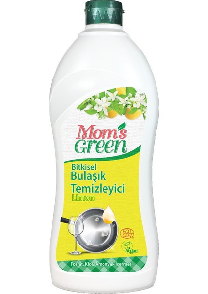 Mom's Green Bitkisel Elde Bulaşık Yıkama Deterjanı 750 ml- Limonlu