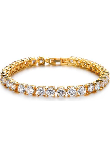 Zirkon Taşlı 14Gp Altın Kaplama Bayan Bileklik Ps0514