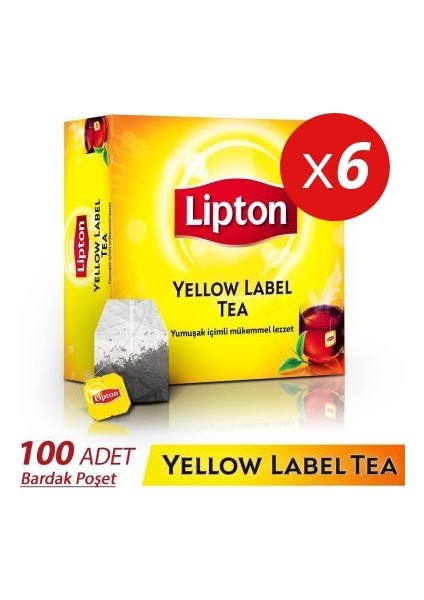 Yellow Label Bardak Poşet Çay 100lüx6 Adet