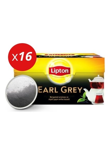 Earl Grey Demlik Poşet Çay 100lüx16 Adet