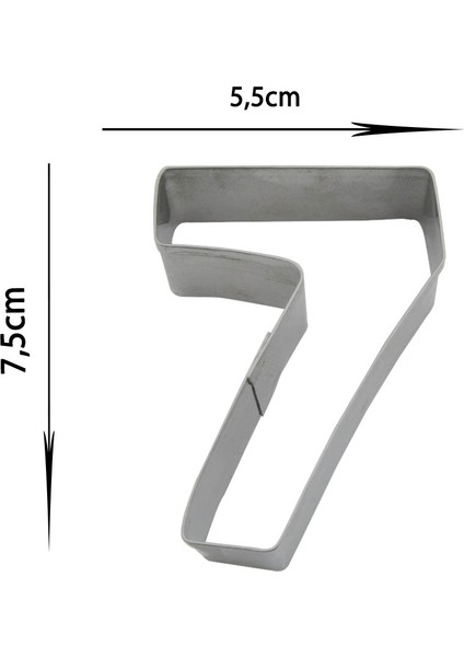 Kurabiye Kek Metal Kalıbı Sayılar Rakamlar 7 Rakamı ( 5,5 cm * 7,5 cm *2,5 cm ) fiyatları
