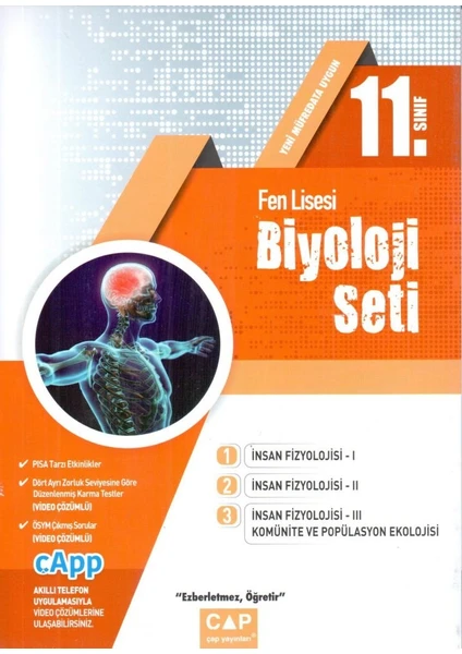 Çap Yayınları 11. Sınıf Fen Lisesi Biyoloji Seti