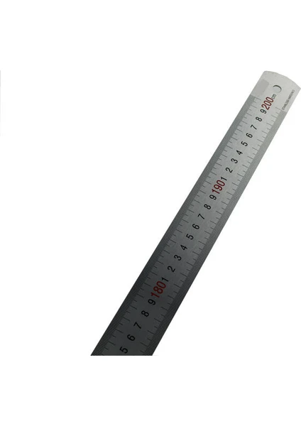 İşkur Makina Metal Paslanmaz Çelik Cetvel Metre 200Cm