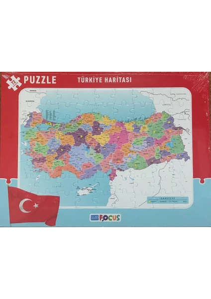 Blue Focus 72 Parça Çerçeveli Türkiye Haritasi Puzzle Bf090