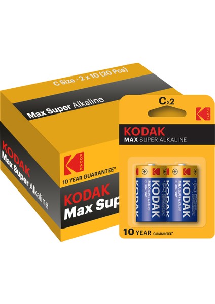 Max 20 Adet Alkalin Orta Pil