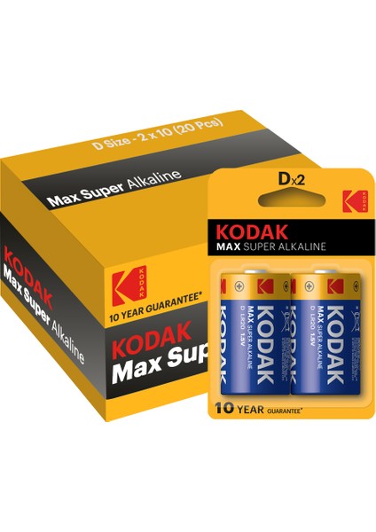 Max 20 Adet Alkalin Büyük Pil