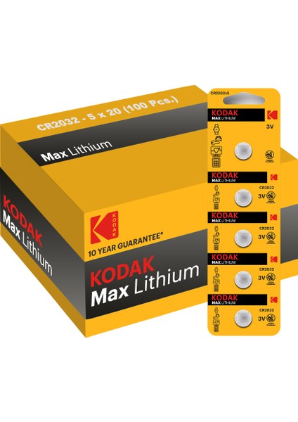 100 Adet Cr2032 Lityum Para Pil