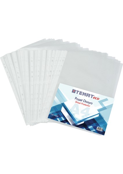 Temat Eco Delikli Poşet Dosya 100'Lük