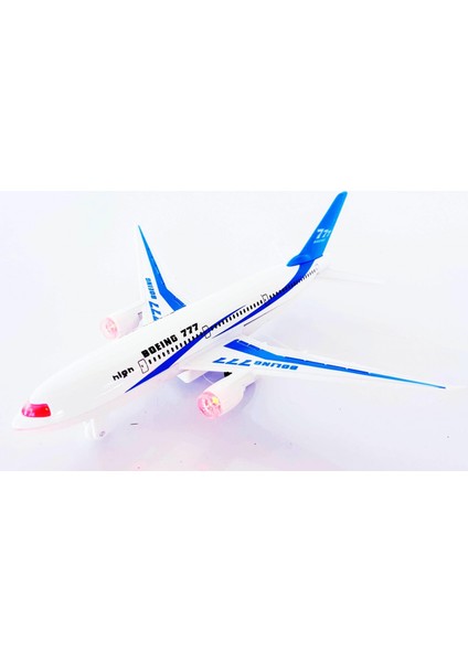 Uçak Metal Çek Bırak Sesli Boing Yolcu Uçağı