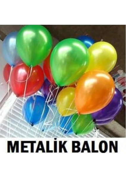 Parti Dolabı 100 Adet Metalik Karışık Balon Sedefli Hediyeli