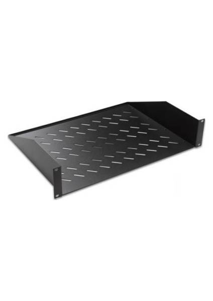 1U D=250Mm 19'' Rack Mount 2 Noktadan Bağlantılı Sabit Raf