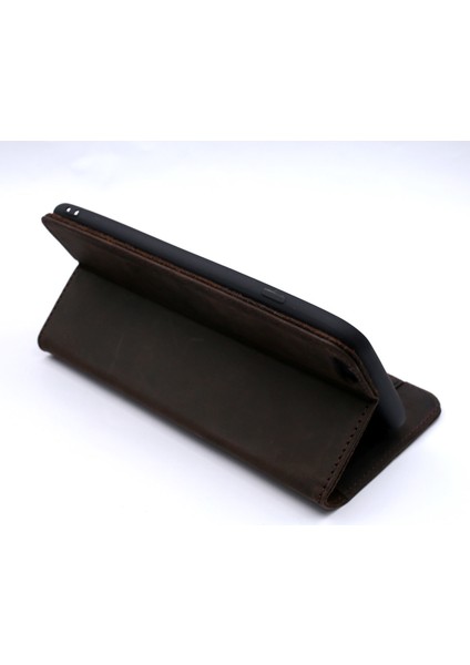 iPhone 6 Plus Kılıf Weoze Kapaklı Deri Cüzdan Kartvizit Para Bölmeli Koyu Kahve fırsatları