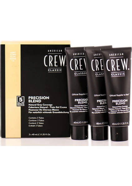 American Crew Precision Blend 7-8 Erkek Beyaz Saç Kapatıcı 3 x 40 ml