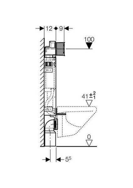 110.340.00.5 Gömme Rezervuar Sigma - 12 Cm - Kombifix - Ayaklı