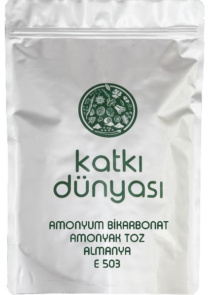 Katkı Dünyası Amonyum Bikarbonat Almanya (Amonyak Toz) E503 500 gr