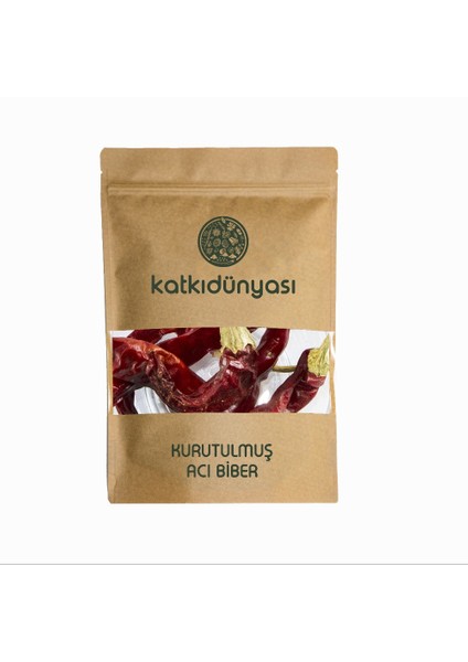 Kurutulmuş Acı Biber Saplı 100 Gr