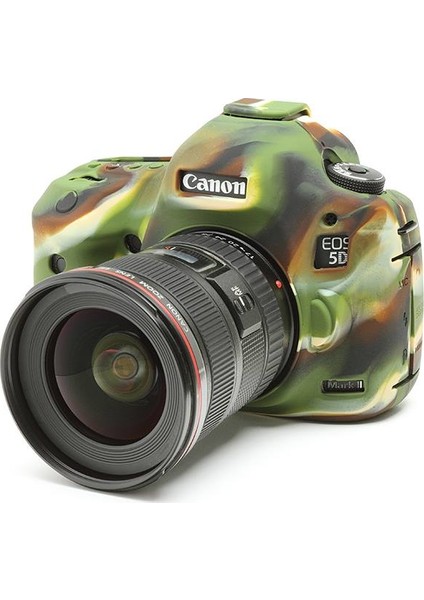 Canon 5D Mark3 Silikon Kılıf+Ekran Koruyucu (Kamuflaj)