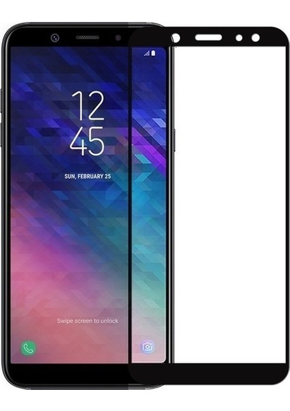 Jopus Samsung Galaxy A6 2018 Tam Kaplayan 3D Cam Ekran Koruyucu