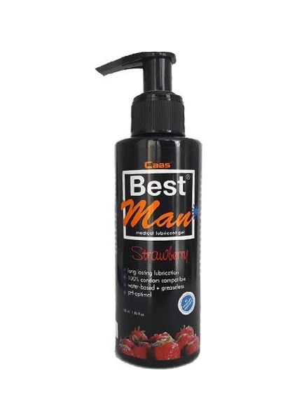 Best Man 150 ml Büyük Boy Çilekli Kayganlaştırıcı Jel