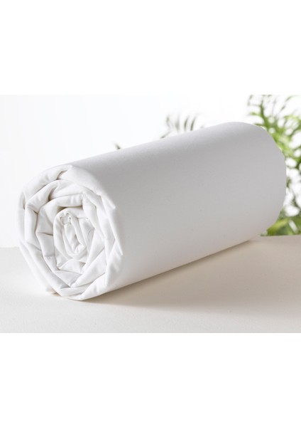 Beyaz 120X200 Tek Kişilik Lastikli Çarşaf Ve Y.Kılıfı