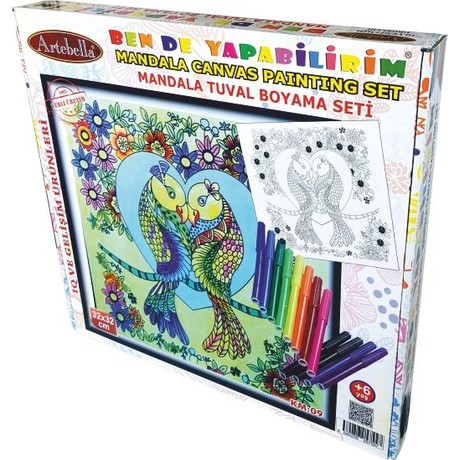 Artebella Km 09 Tuval Mandala Boyama Seti 32x32 Cm Fiyati