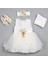 Kız Bebek Tütü Elbise Altın Kurdela Mevlüt Takımı 4
