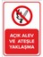 Açık Alev Ve Ateşle Yaklaşma Levhası (Sac Malzeme) 1