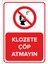 Klozete Çöp Atmayın Levhası (Sac Malzeme) 1