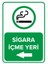Sigara İçme Yeri Sol Ok Levhası (Sac Malzeme) 1
