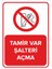 Tamir Var Şalteri Açma Levhası (Sac Malzeme) 1