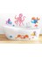 Renkli Balıklar ve Ahtapot Duşakabin Banyo Sticker 1