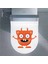 Red Monster Klozet Kapağı ve Banyo Sticker 2