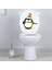 Sevimli Penguen Klozet Kapağı ve Banyo Sticker 3