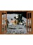 Pencereden Ay ve Astronot Duvar Sticker, 3 Boyutlu Ahşap Pencere Sticker 1