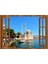 Pencereden İstanbul Ortaköy Camii, Duvar Sticker, 3 Boyutlu Ahşap Pencere Sticker 1