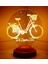 Nostaljik Bisiklet Doğum Günü Hediyesi 3 Boyutlu Led Lamba 7